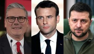 Starmer, Macron y Zelensky buscan la paz en Ucrania.