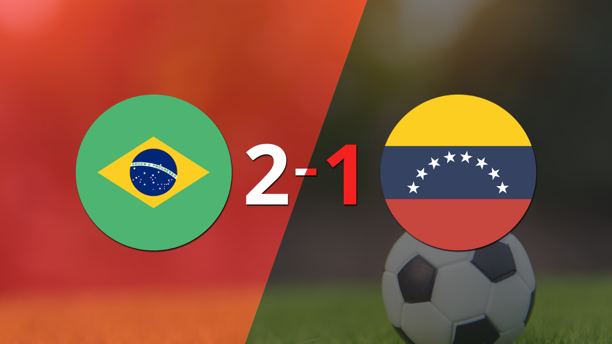 Con la mínima diferencia, Brasil venció a Venezuela por 2 a 1