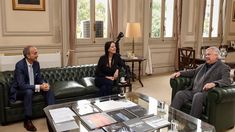 Sandra Pettovello y Carlos Torrendell recibieron a Ricardo Gelpi.