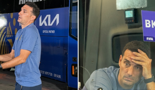 El gesto viral de Lionel Scaloni.