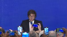 Javier Milei durante el acto de la DAIA.
