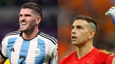 Rodrigo De Paul y Dibu Martínez quedaron en veredas contrarias. Rodrigo De Paul y Dibu Martínez quedaron en veredas contrarias.