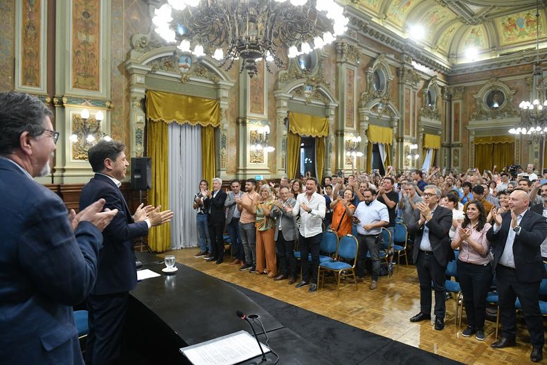 La presentación del reacondicionamiento de los establecimientos educativos en Buenos Aires.