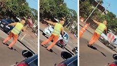 El video del trabajador este fin de semana en la RN12 se volvió viral en redes sociales. El video del trabajador este fin de semana en la RN12 se volvió viral en redes sociales.