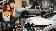 Así quedó el auto de El Polaco y Silvina Luna tras el choque Así quedó el auto de El Polaco y Silvina Luna tras el choque