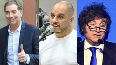 Santilli, Cositorto y Milei.