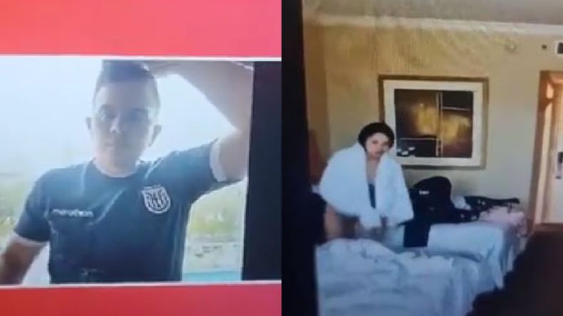 Periodista ecuador filmó sin querer a su amante.