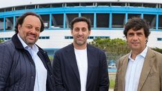 Martín Ferré, Diego Milito y Hernán Lacunza. Martín Ferré, Diego Milito y Hernán Lacunza.