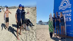 Los equipos nacionales compiten en la mítica playa de Huntington.