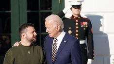 Volodímir Zelenski y Joe Biden se reunieron en la Casa Rosada.