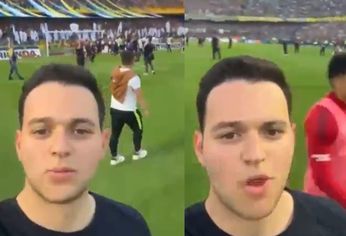 El hinncha de Boca ingresó a la cancha y filmó a los jugadores al finalizar el superclásico.&nbsp;