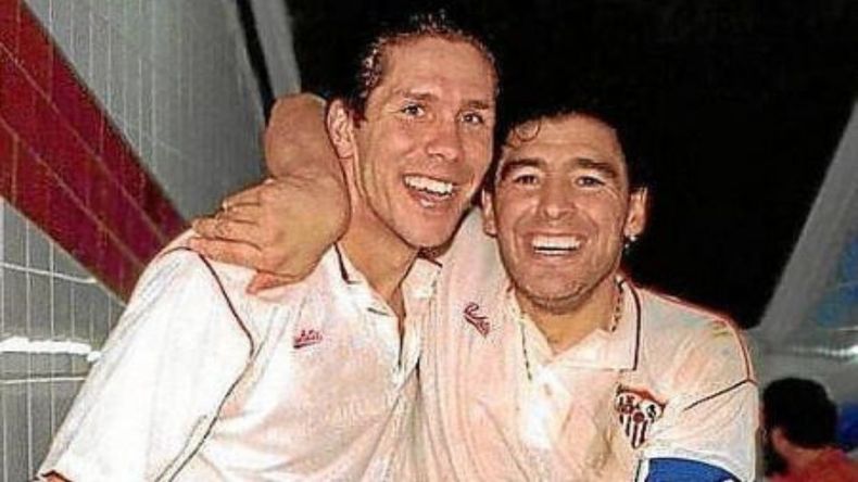Diego y el Cholo compartieron equipo en Sevilla.