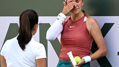 Victoria Azarenka rompió en llanto en Indian Wells. Victoria Azarenka rompió en llanto en Indian Wells.