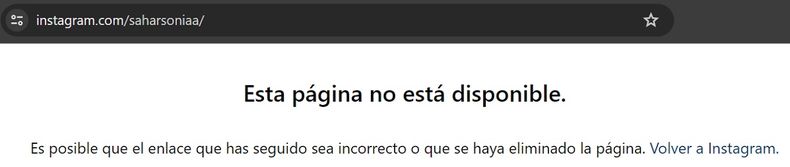 Ya no se puede ingresar a su perfil.