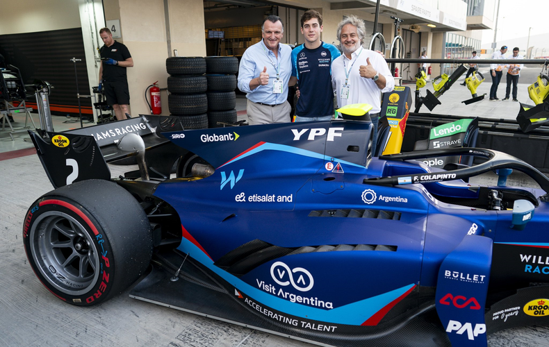 Colapinto se ubicó en la posición 20 en Abu Dhabi y cumple la primera clasificación en Fórmula 2