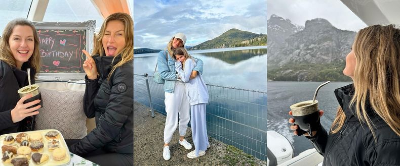 Las imágenes de Gisele Bündchen tomando mate.