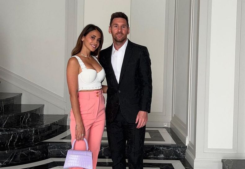 Antonela Roccuzzo y Lionel Messi.
