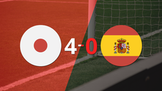 japon golea 4-0 a espana y hinata miyazawa firma doblete