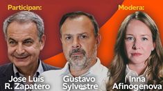 Gustavo Sylvestre y José Luis Rodríguez Zapatero, en una charla moderada por la periodista Inna Afinogenova. Gustavo Sylvestre y José Luis Rodríguez Zapatero, en una charla moderada por la periodista Inna Afinogenova.