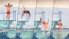 Así fue el golpe de Fede Bal en el ensayo del aquadance Así fue el golpe de Fede Bal en el ensayo del aquadance