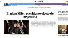 Así reflejó El País de España el triunfo de Milei.