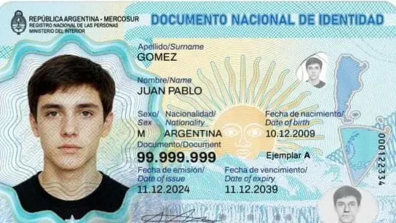 El Gobierno introdujo cambios en el Documento Nacional de Identidad (DNI).