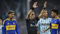 El árbitro Hernán Mastrángelo en Racing-Boca. El árbitro Hernán Mastrángelo en Racing-Boca.