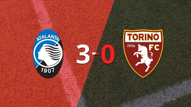 Atalanta fue contundente y goleó 3-0 a Torino