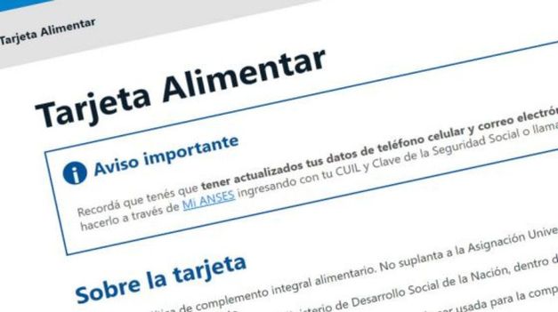 La Tarjeta Alimentar es un apoyo financiero concebido para garantizar el acceso a la canasta básica de alimentos.