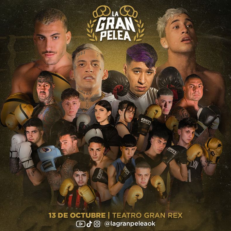 L-Gante, Tomás Holder y Yao Cabrera se suben al ring en La Gran Pelea