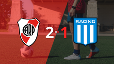 river plate saco los 3 puntos en casa al vencer 2-1 a racing club