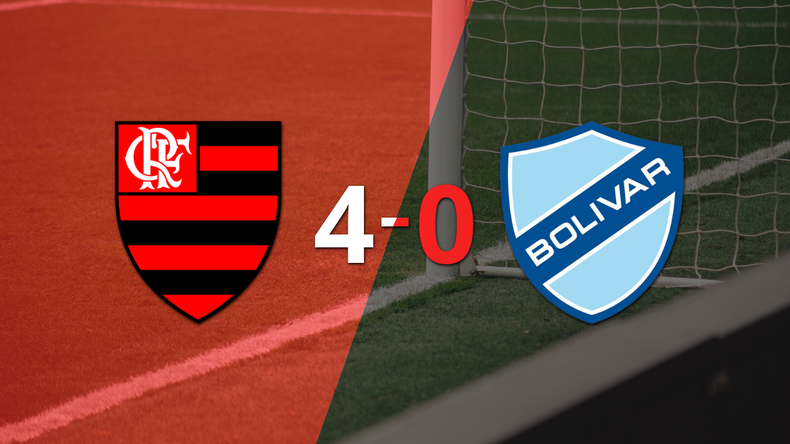 Flamengo le pasó por encima 4-0 a Bolívar