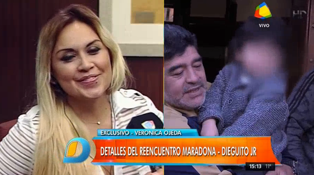 Verónica Ojeda reveló qué le dijo Dieguito Fernando a Maradona en su encuentro Verónica Ojeda reveló qué le dijo Dieguito Fernando a Maradona en su encuentro