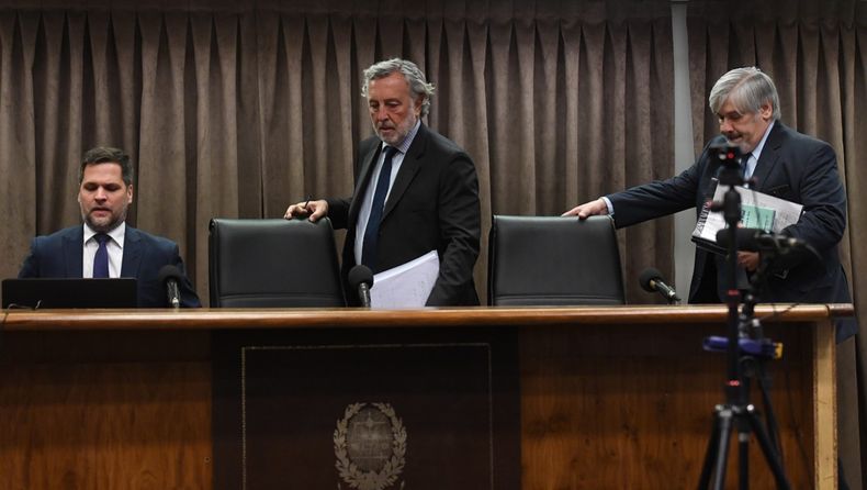 Los jueces Daniel Mazzini, Santiago Márquez y Gustavo Ramilo.