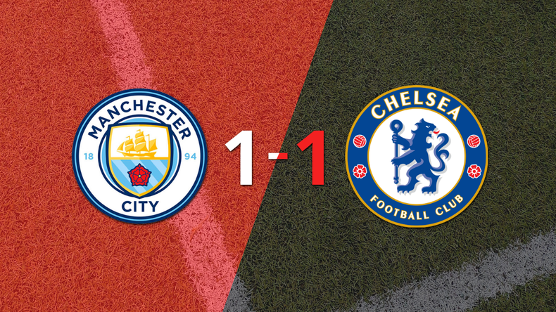 Chelsea empató 1-1 en su visita a Manchester City