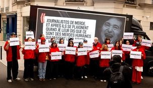 La protesta se realizó en París.