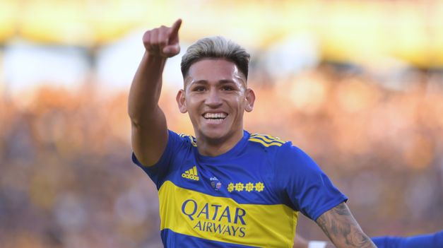 Vázquez festeja el 3-0 de Boca conytra Tigre en la final.
