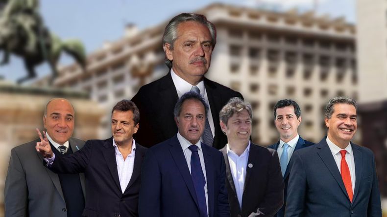 Los presidenciables del Frente de Todos.