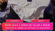 Rocío Oliva mostró un calzoncillo de Diego Maradona en televisión y él la quiere ver presa Rocío Oliva mostró un calzoncillo de Diego Maradona en televisión y él la quiere ver presa