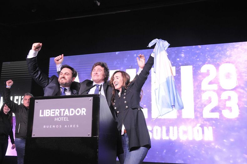 Euforia en La Libertad Avanza por el triunfo de Milei en las PASO.