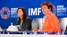 Julie Kozack, vocera del FMI, y Kristalina Georgieva, titular del FMI. Julie Kozack, vocera del FMI, y Kristalina Georgieva, titular del FMI.