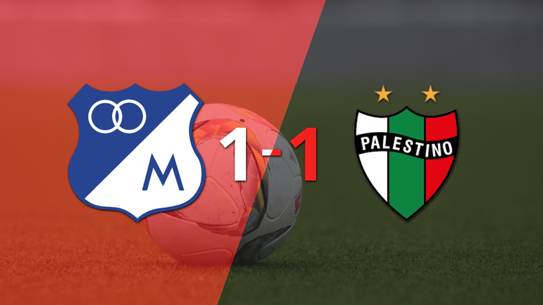 Millonarios y Palestino empataron 1 a 1