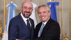 Alberto Fernández coincidió con el presidente del Consejo Europeo en fortalecer vínculos
