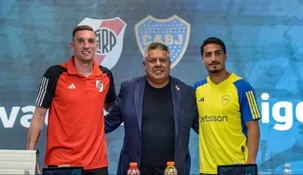 Armani, Chiqui Tapia y Figal en Ezeiza. Armani, Chiqui Tapia y Figal en Ezeiza.