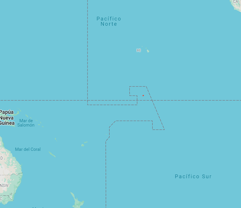 La línea internacional de cambio de fecha se vuelca hacia el este a la altura de Kiribati.
