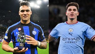 Duelo de argentinos: Lautaro Martínez (Inter) y Julián Álvarez (City).
