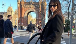 Las calles de Barcelona fueron testigos del paseo más especial de la actriz española.