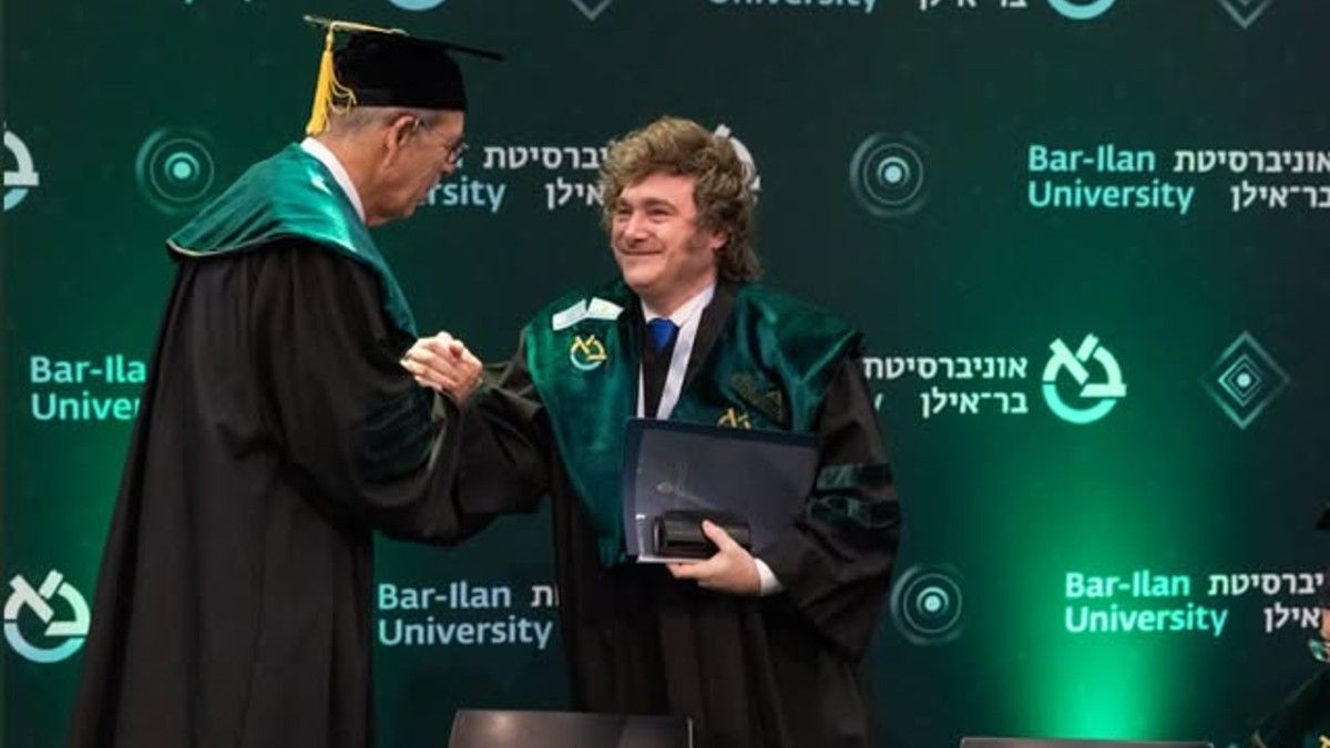 Javier Milei recibió una distinción en una universidad de Israel: 