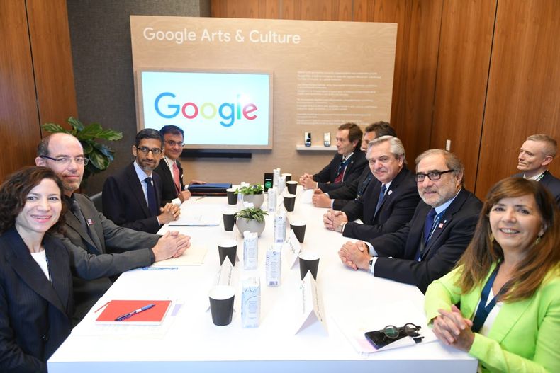 Alberto Fernández se reunió con el CEO de Google con eje en la transformación digital en América Latina