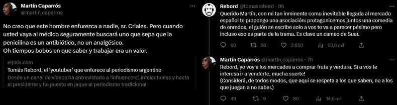 La pelea completa entre Caparrós y Rebord.